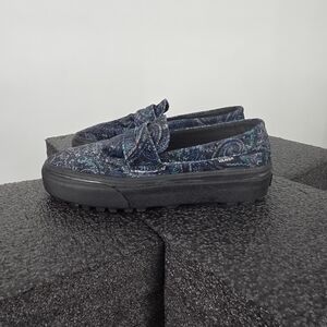Vans Slip-On Platform Shoes Women 5.5 Velvet Paisley 507452 Sneakers